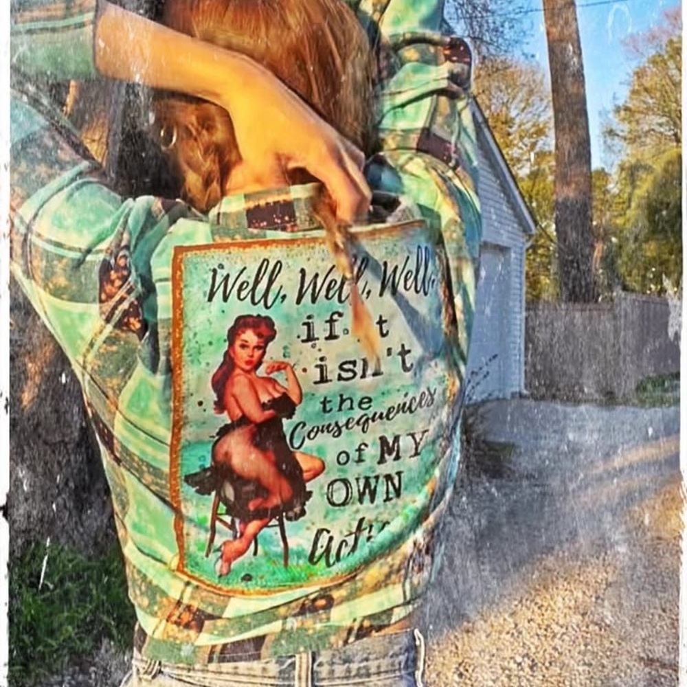 Women's Art Panel Splatter Flannel 100% Cotton Graphic Limited Edition SM